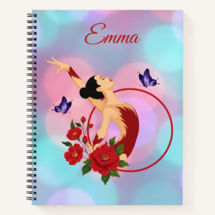 Cuaderno personalizado de gimnasta