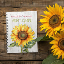Cuaderno Personalizado de Girasol para Mercado de