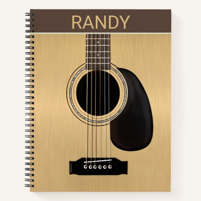 Cuaderno Personalizado de guitarra acústica (Anverso)