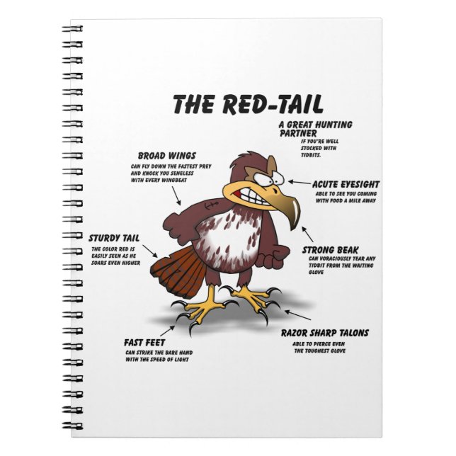 Cuaderno Personalizado de halcón de cola roja (Frente)