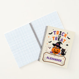 Cuaderno personalizado de Halloween para niños con