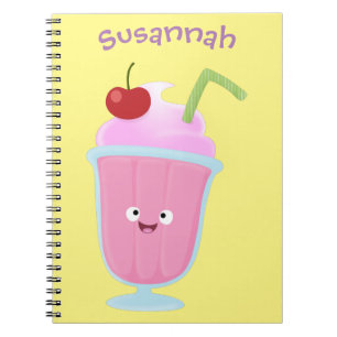 Cuaderno Personalizado de helados de fresa de fresa