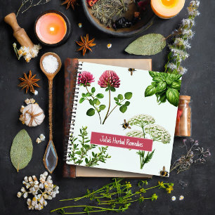 Cuaderno personalizado de hierbas medicinales con