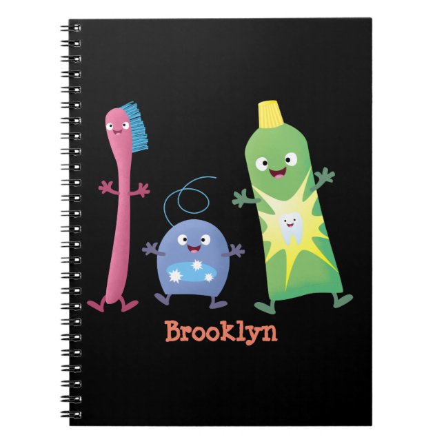 Cuaderno Personalizado de hilo dental de cepillo de dientes (Frente)