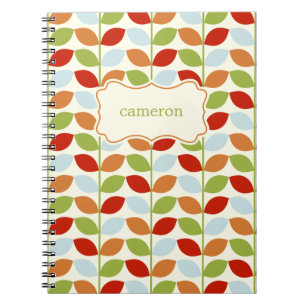 Cuaderno personalizado de hojas de color - azul