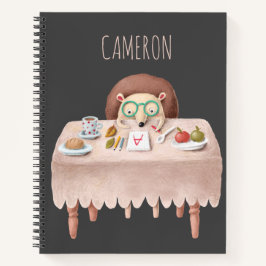 Cuaderno Personalizado de Homework de la Escuela Cute Hedge