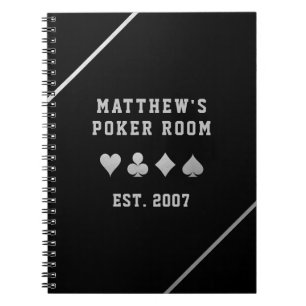 Cuaderno Personalizado de host nocturno de cartas de póker
