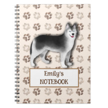 Cuaderno personalizado de Husky - Regalo de perro 