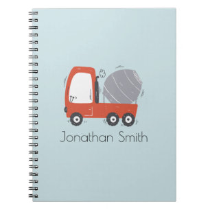 Cuaderno Personalizado de Ilustracion de mezclador de concr