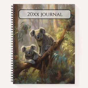 Cuaderno Personalizado de Koala con Estilo Antiguo