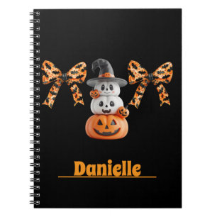 Cuaderno Personalizado de la calabaza de Coquette Cute
