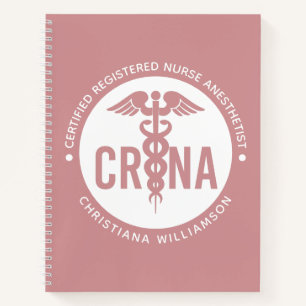 Cuaderno Personalizado de la CRNA Certificado de enfermero