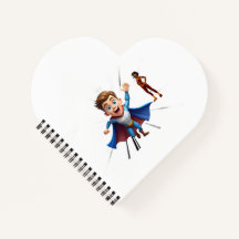 Cuaderno personalizado de la escuadra de superhéro