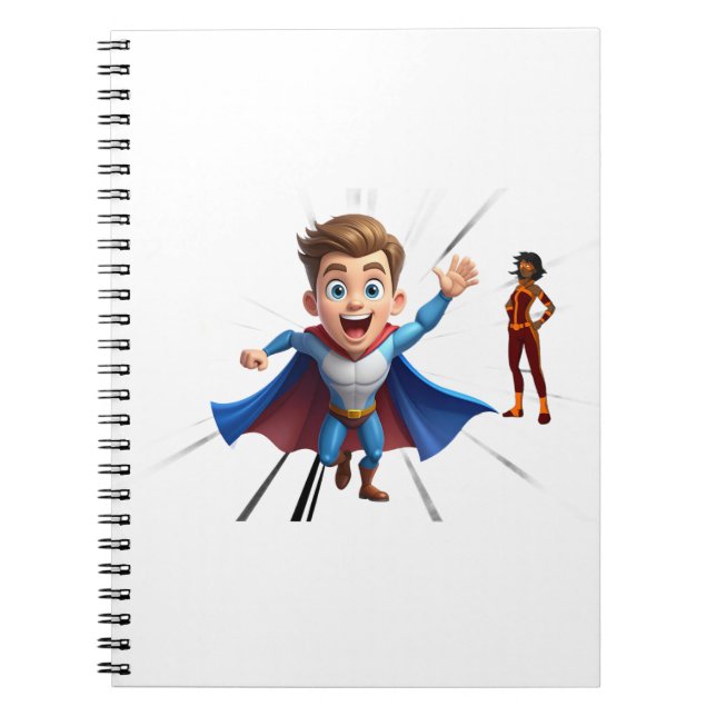 Cuaderno personalizado de la escuadra de superhéro (Frente)