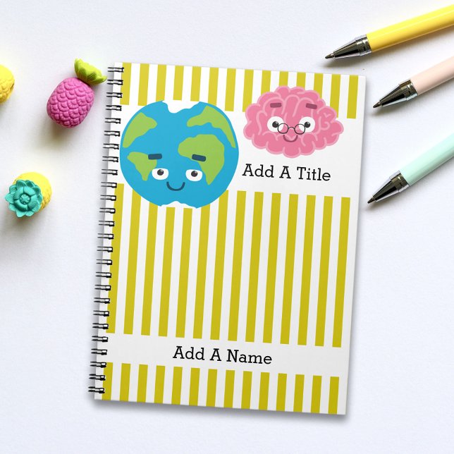 Cuaderno Personalizado de la Escuela・Yellow-White Stripe・ (Subido por el creador)