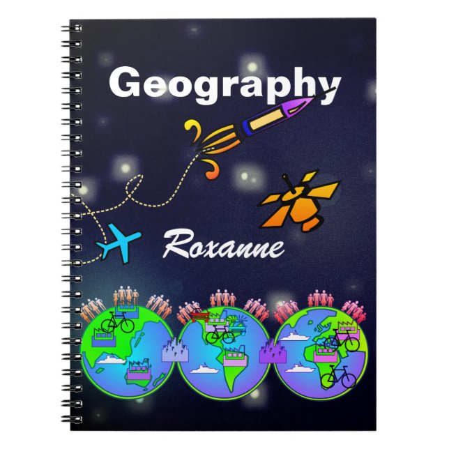 Cuaderno personalizado de la geografía (Frente)