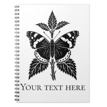 Cuaderno personalizado de la mariposa Almirante Ro