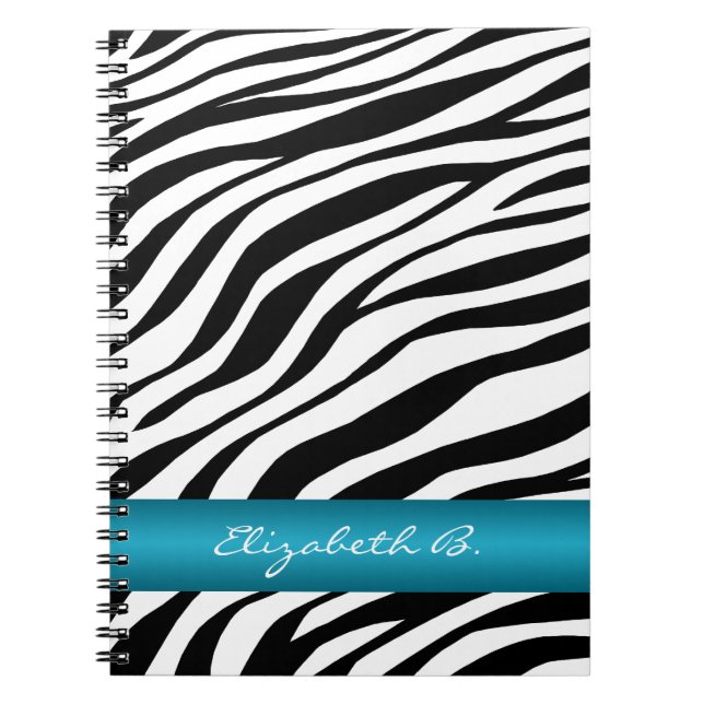 Cuaderno personalizado de la raya azul del (Frente)
