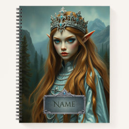 Cuaderno personalizado de la Reina Elfa con nombre