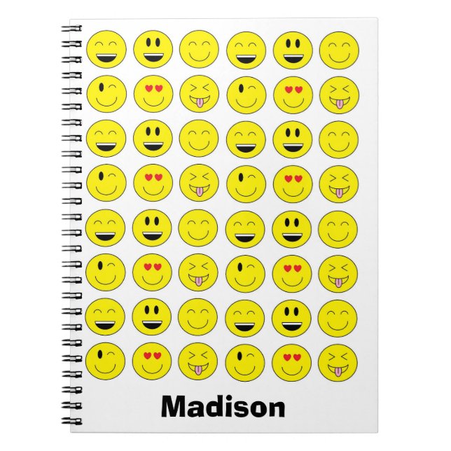 Cuaderno personalizado de las "emojis" (Frente)