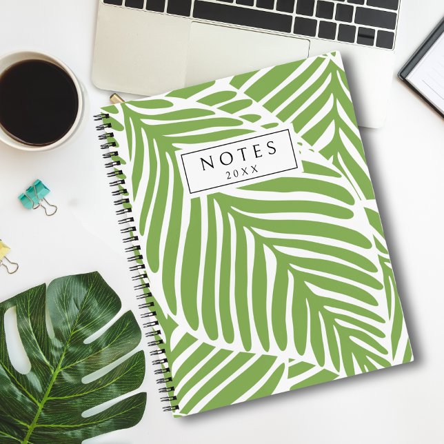 Cuaderno Personalizado de las hojas verdes modernas (Subido por el creador)