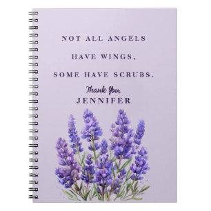 Cuaderno Personalizado de Lavanda para Enfermeras
