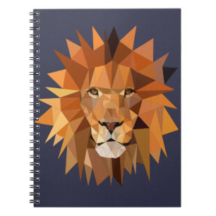 Cuaderno Personalizado de león de polígono