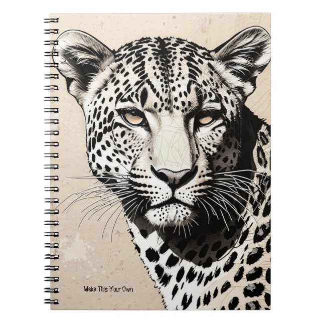 Cuaderno personalizado de leopardo (Frente)