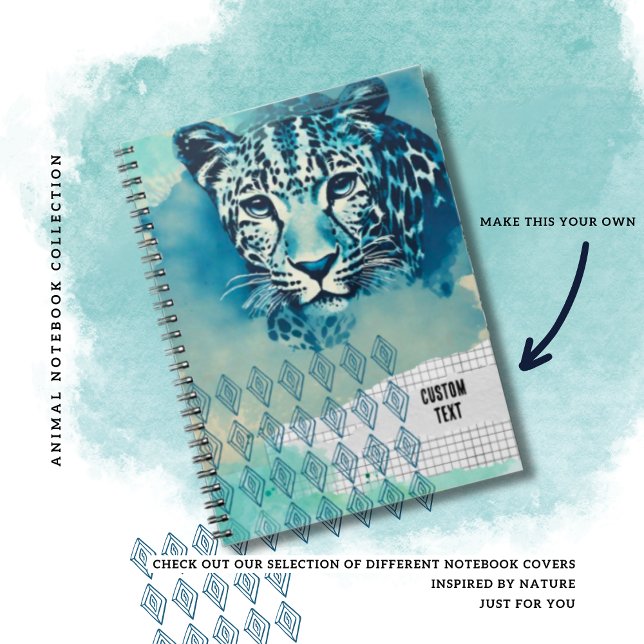 Cuaderno Personalizado de Leopardo Azul Journal (Subido por el creador)