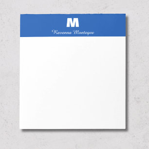 Cuaderno Personalizado de Letra Monograma Azul Cob
