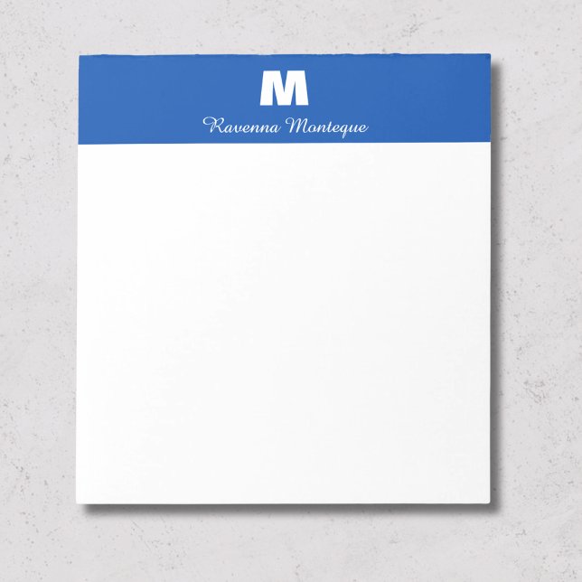 Cuaderno Personalizado de Letra Monograma Azul Cob (Subido por el creador)