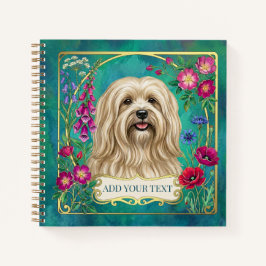 Cuaderno personalizado de Lhasa Apso crema