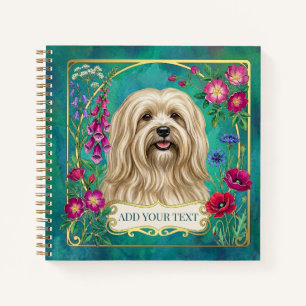 Cuaderno personalizado de Lhasa Apso de crema
