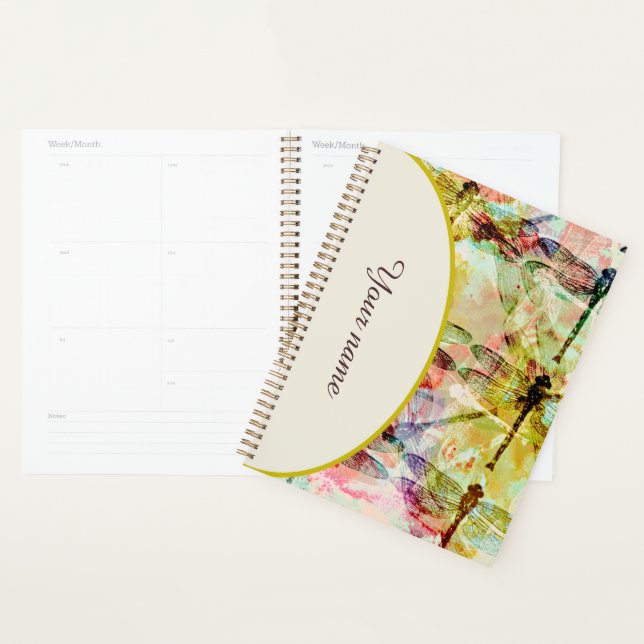 Cuaderno personalizado de libélulas abstractas (Demostración)