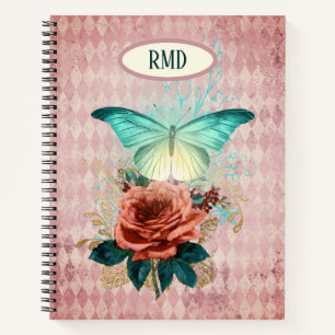 Cuaderno Personalizado de Luna Moth Bouquet