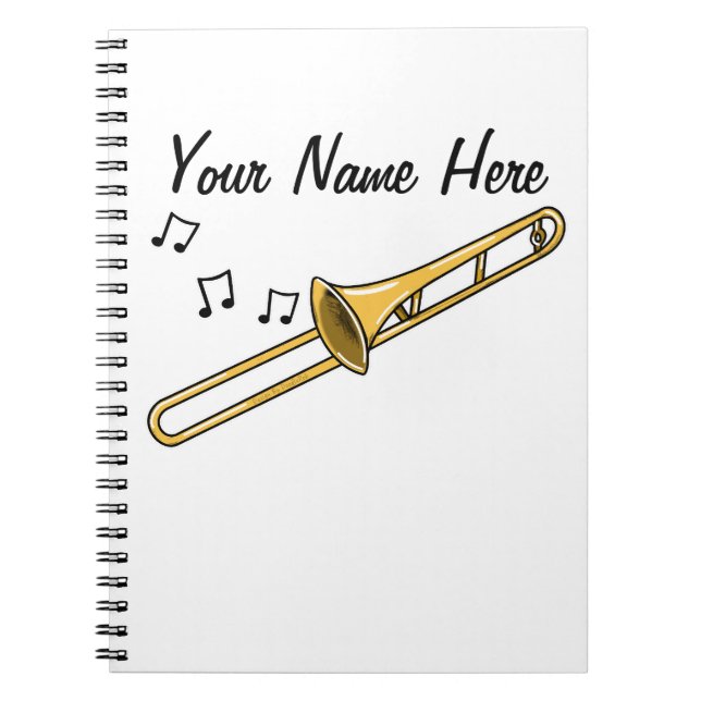 Cuaderno Personalizado de maestro de música trombone brass (Frente)