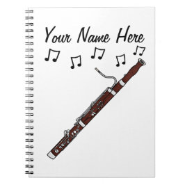 Cuaderno Personalizado de Maestros de Música Bassoon Woodwi