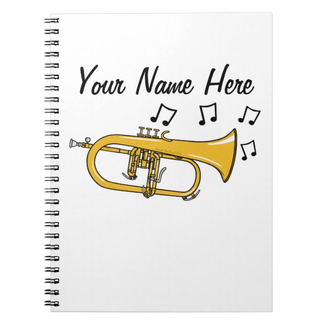Cuaderno Personalizado de Maestros de Música de Flugelhorn  (Frente)