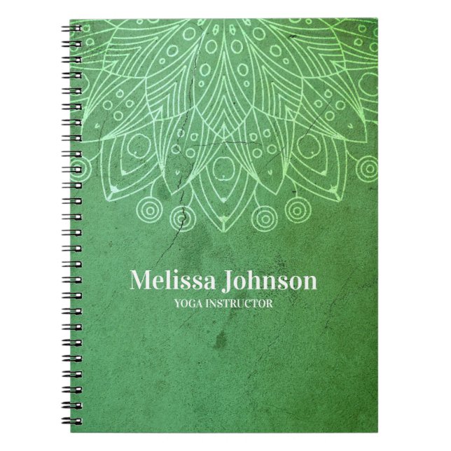 Cuaderno Personalizado de Mandala Verde (Frente)