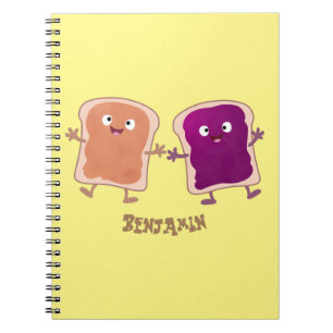 Cuaderno Personalizado de mantequilla de cacahuate y sandwi