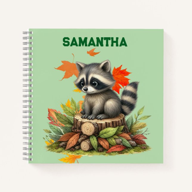Cuaderno Personalizado de Mapache (Anverso)