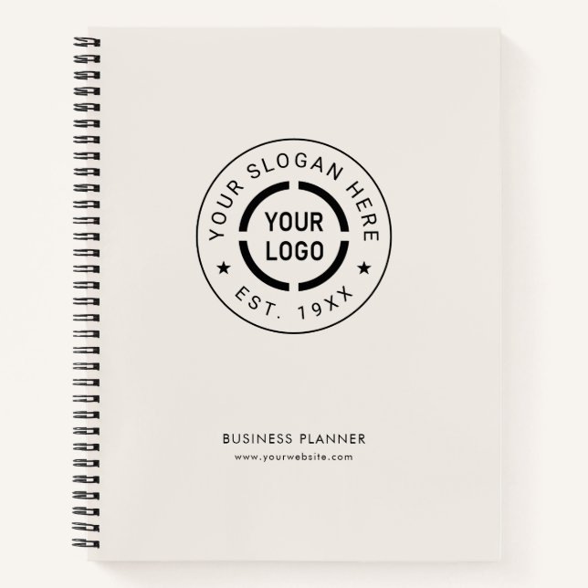 Cuaderno Personalizado de marfil - Marca comercial (Anverso)