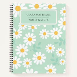 Cuaderno personalizado de margaritas