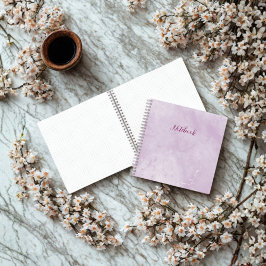 Cuaderno personalizado de mármol púrpura