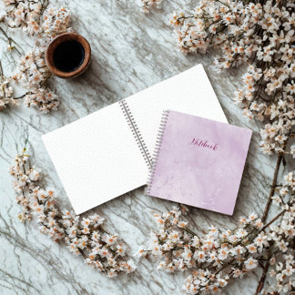 Cuaderno personalizado de mármol púrpura