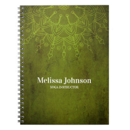 Cuaderno Personalizado de meditación de yoga de Mandala ver