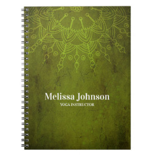 Cuaderno Personalizado de meditación de yoga de Mandala ver