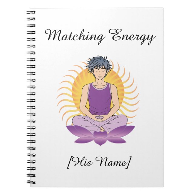 Cuaderno personalizado de mindfulness para él | No (Frente)