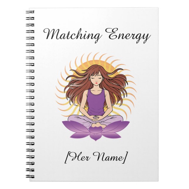 Cuaderno personalizado de mindfulness para ella |  (Frente)