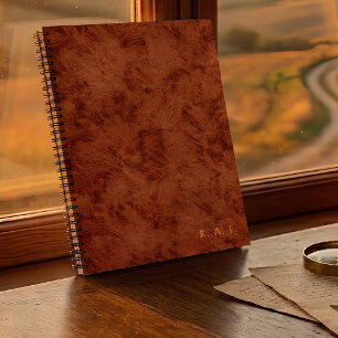 Cuaderno Personalizado de Monograma Ámbar Dorado
